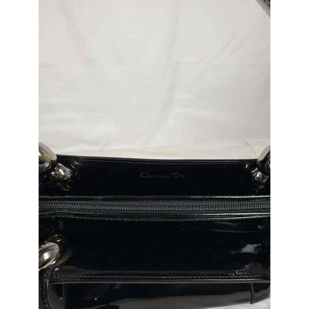 Christian Dior Black Patent Handbag Malice SPB-SH 371961